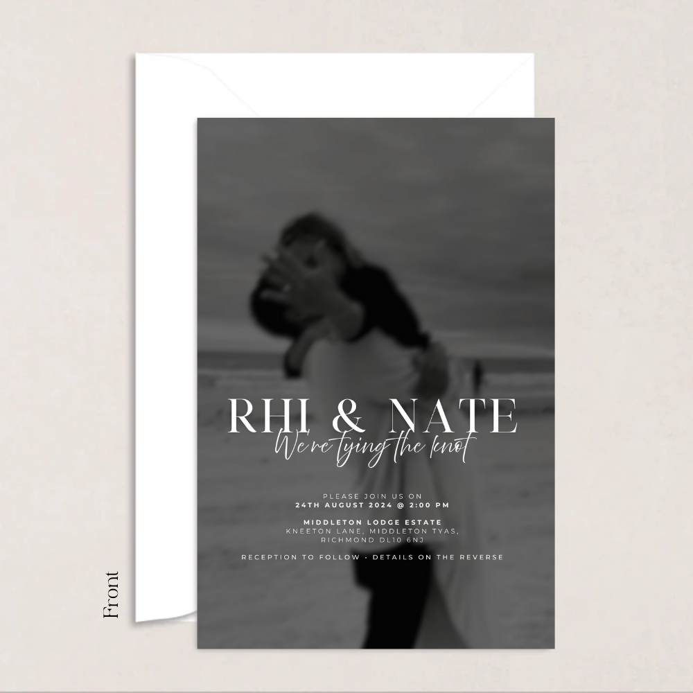 Rhi Double Sided Wedding Picture Invitations - The Ivy Collection | Luxury Wedding Stationery