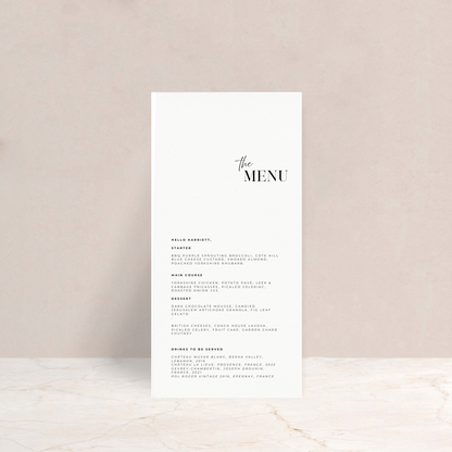 Rhi Wedding Menus - The Ivy Collection | Luxury Wedding Stationery