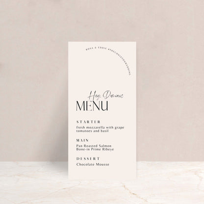 ELOISE Wedding Menu - Wedding Menu available at The Ivy Collection | Luxury Wedding Stationery