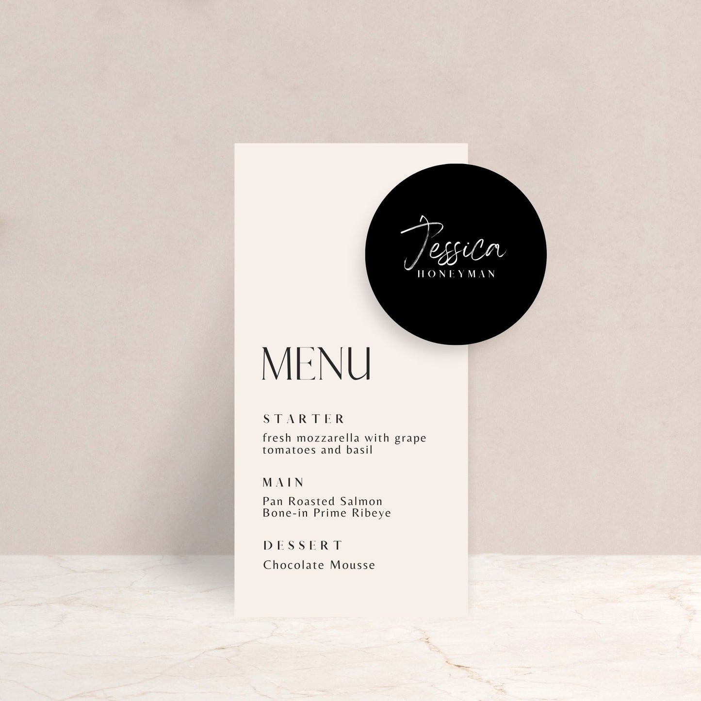 ELOISE Wedding Menu and Place Card Set - Wedding Menu available at The Ivy Collection | Luxury Wedding Stationery