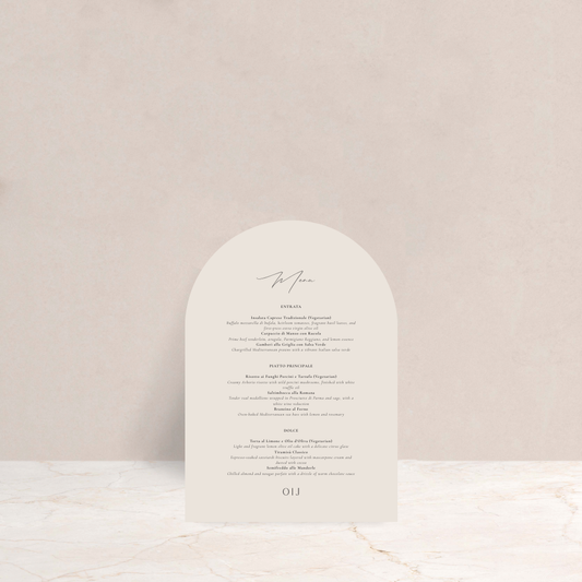Olivia Wedding Menus
