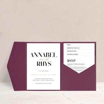 Annabel Wedding Luxury Pocketfold Invitation - The Ivy Collection | Luxury Wedding Stationery