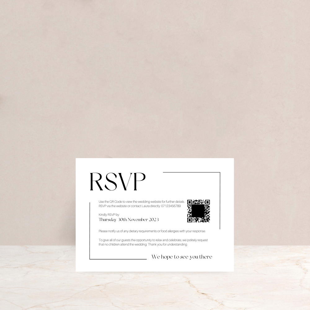 Isobel Wedding Invitation RSVP Card