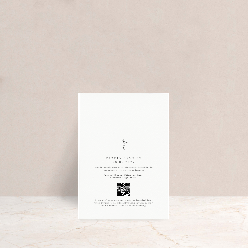 Grace Wedding Invitation RSVP Card