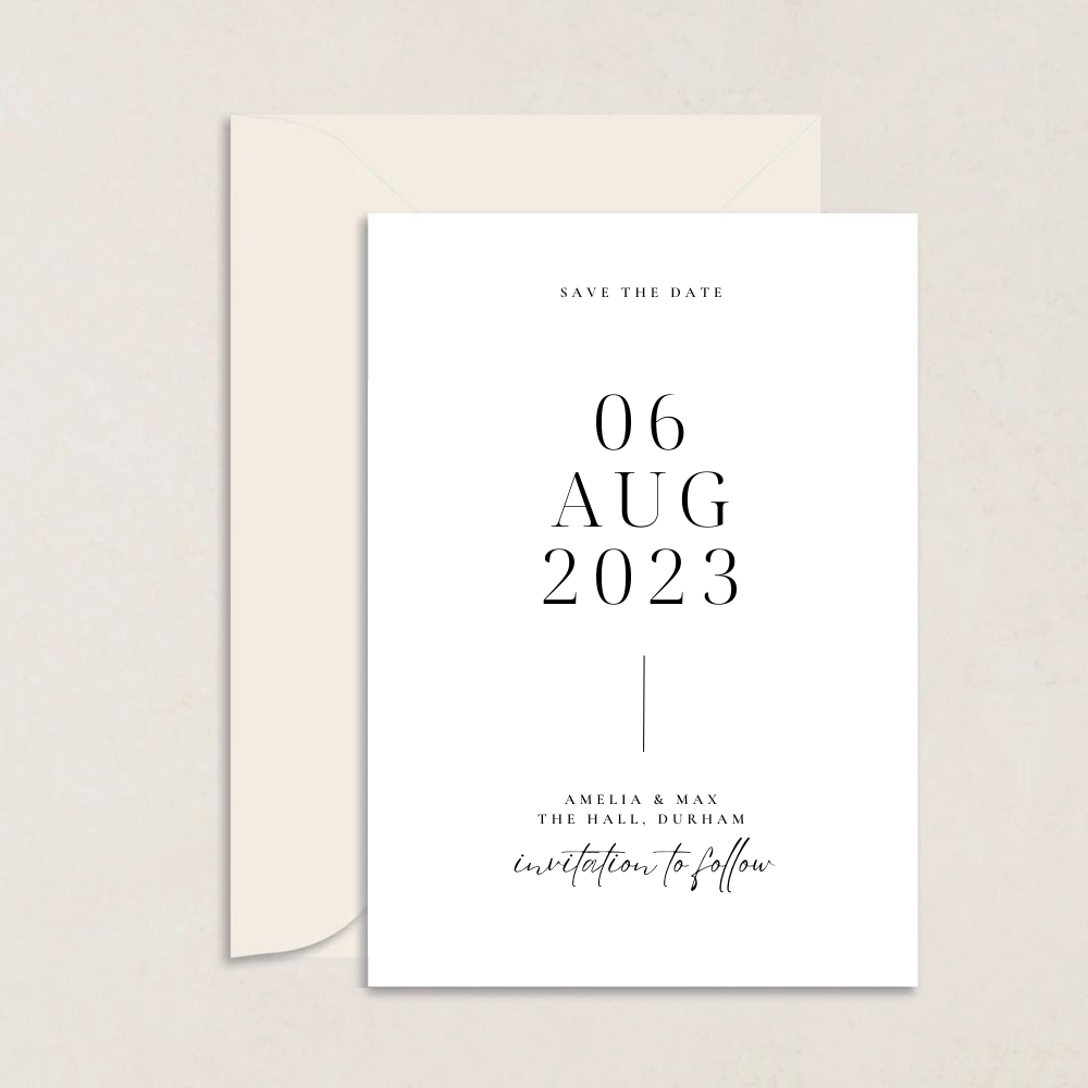 Amelia Wedding Save the Date - The Ivy Collection | Luxury Wedding Stationery