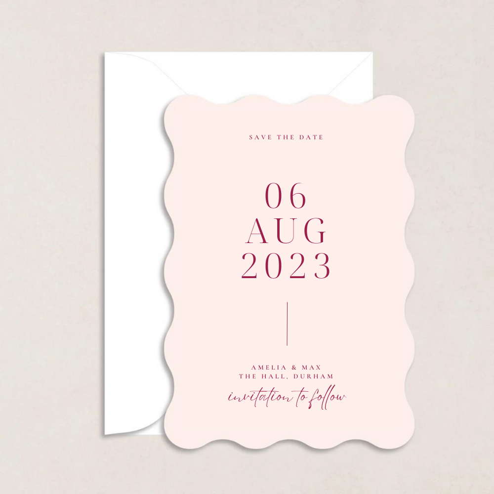 Amelia Wedding Save the Date - The Ivy Collection | Luxury Wedding Stationery