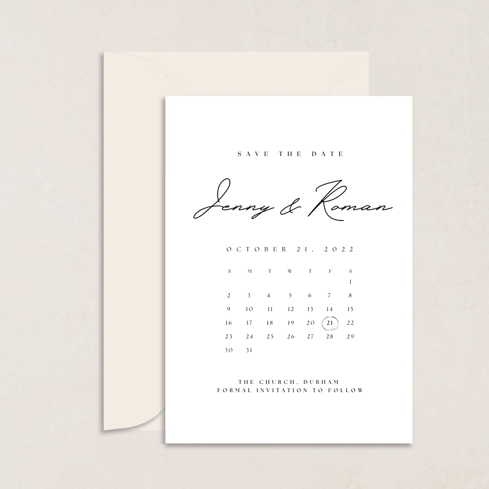 Jenny Wedding Save the Date