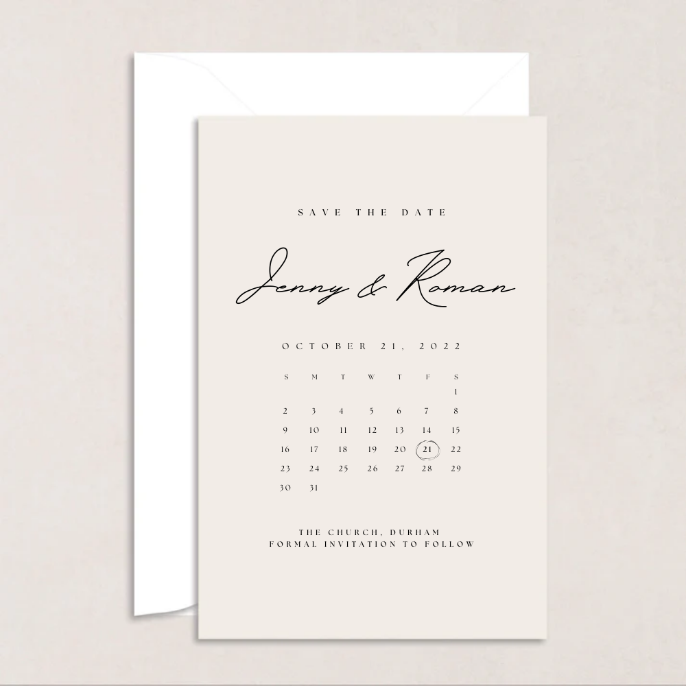 Jenny Wedding Save the Date
