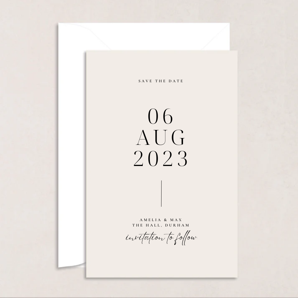 Amelia Wedding Save the Date - The Ivy Collection | Luxury Wedding Stationery