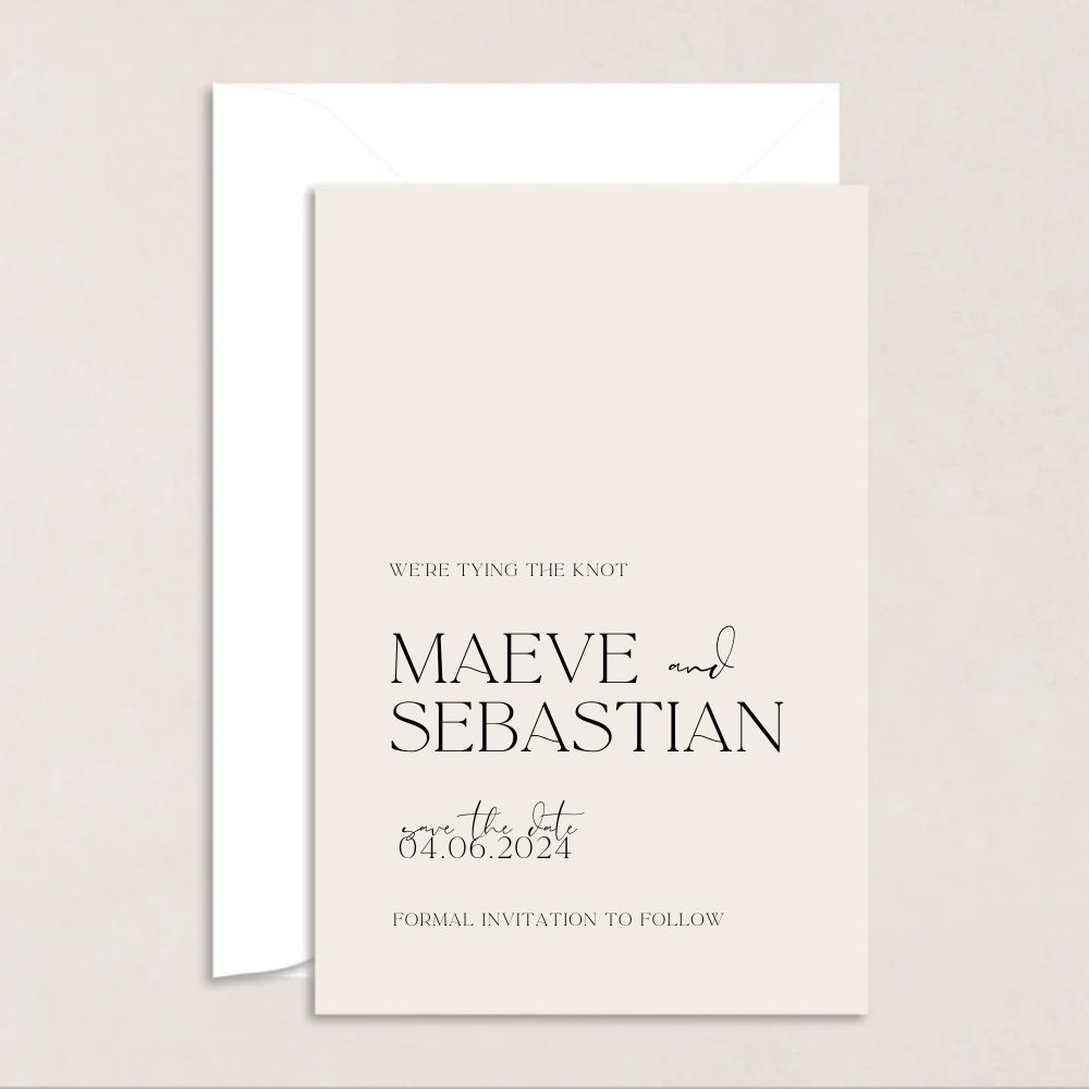 Maeve Wedding Save the Date - The Ivy Collection | Luxury Wedding Stationery