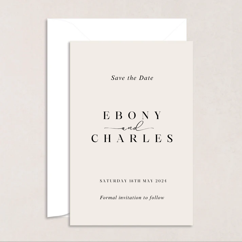 Ebony Wedding Save the Date