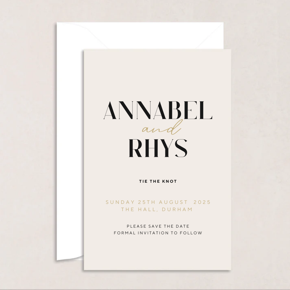 Annabel Wedding Save the Date - The Ivy Collection | Luxury Wedding Stationery