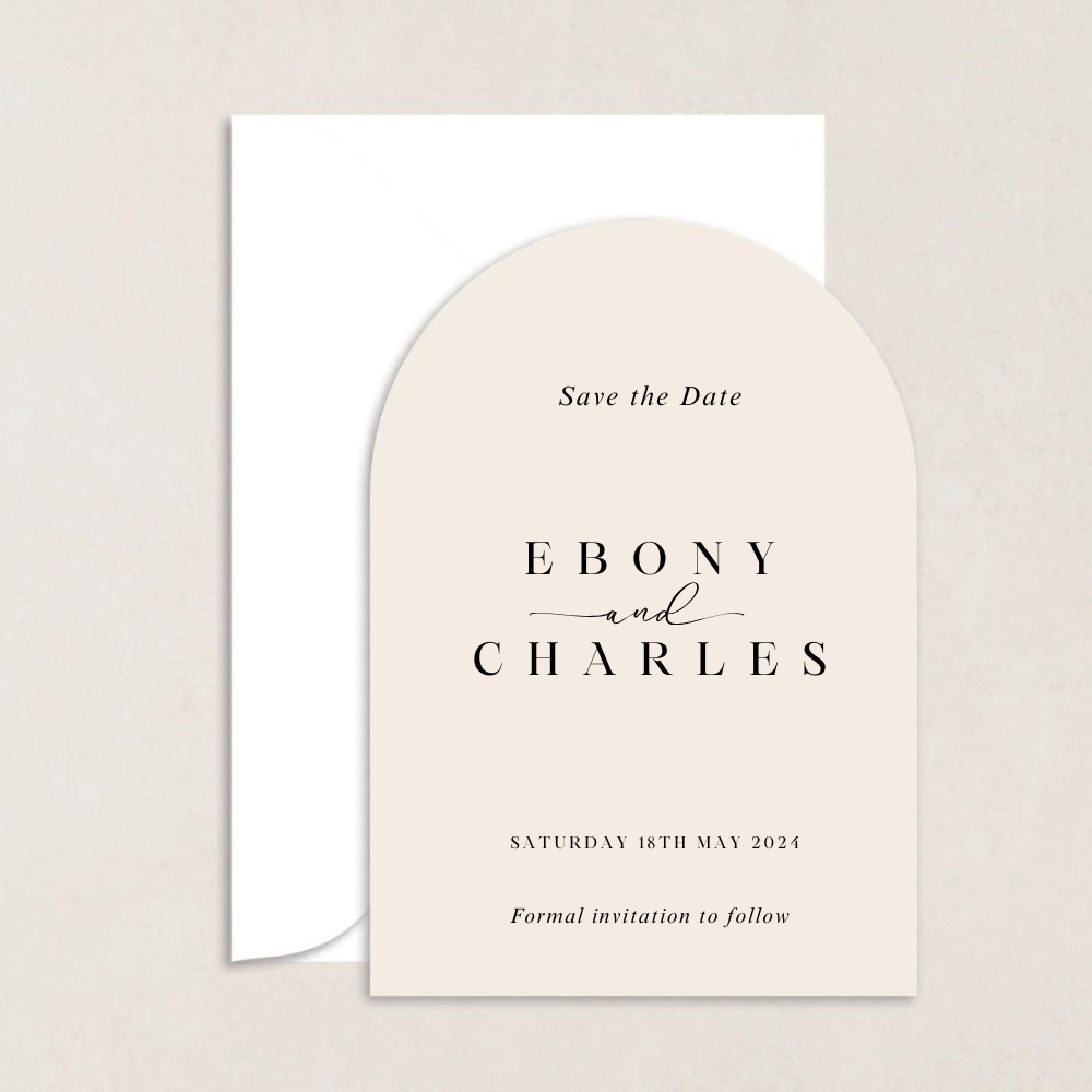 Ebony Wedding Save the Date
