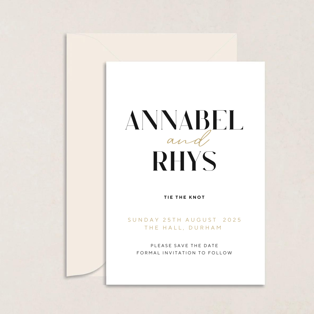 Annabel Wedding Save the Date - The Ivy Collection | Luxury Wedding Stationery