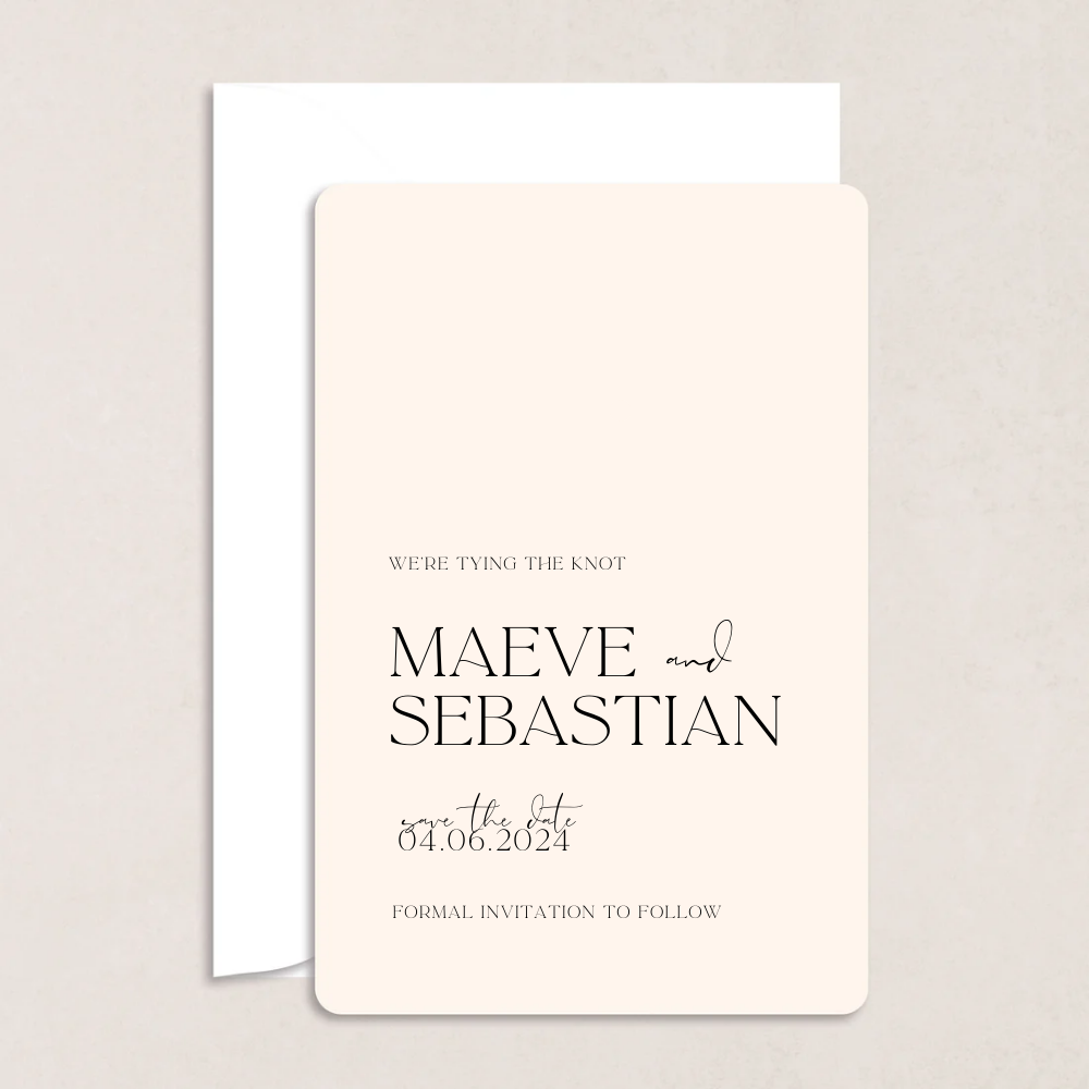 Maeve Wedding Save the Date - The Ivy Collection | Luxury Wedding Stationery