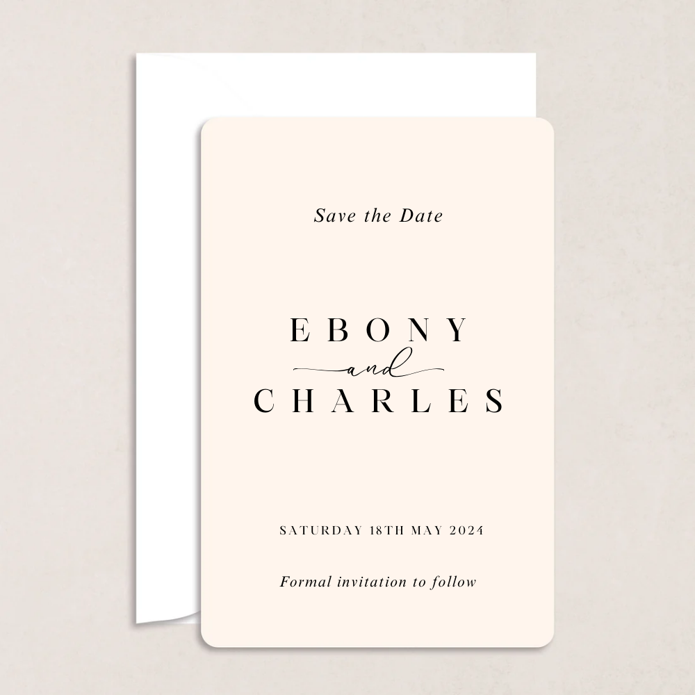 Ebony Wedding Save the Date