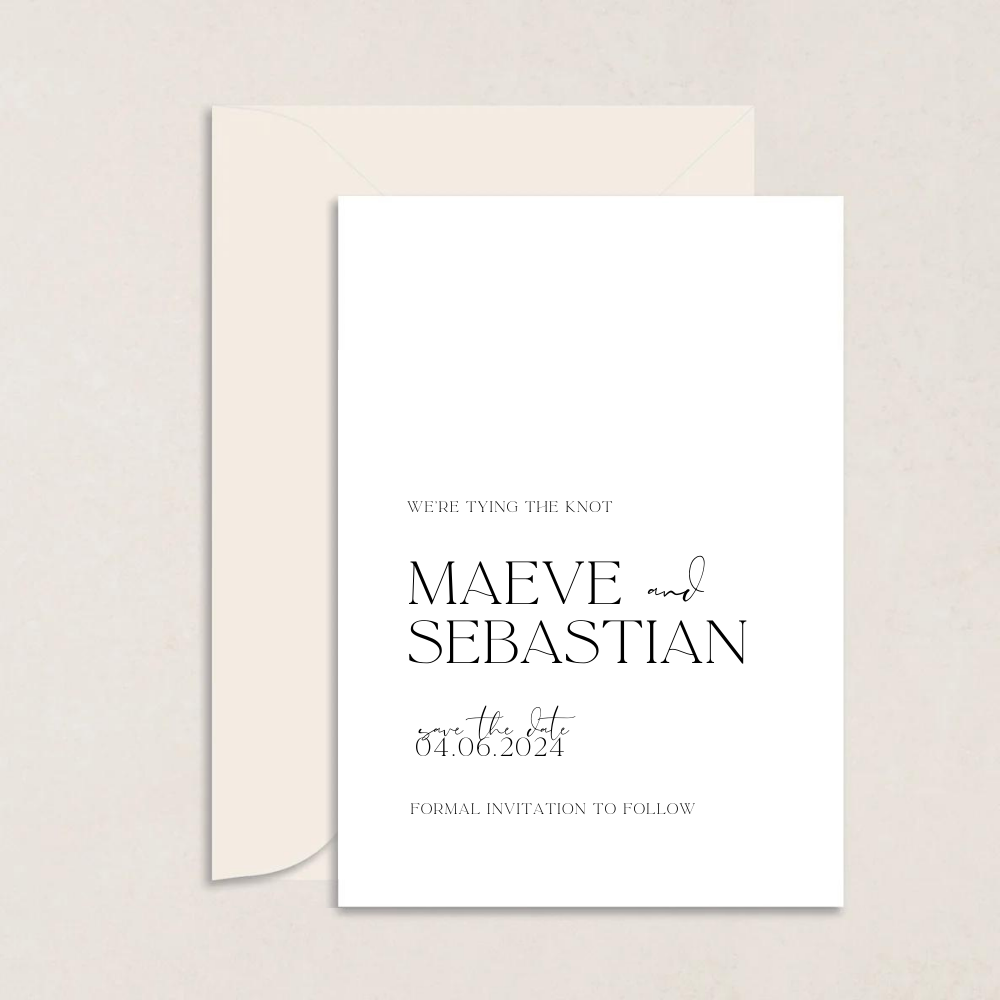 Maeve Wedding Save the Date - The Ivy Collection | Luxury Wedding Stationery