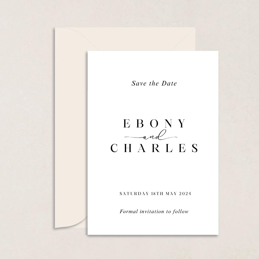 Ebony Wedding Save the Date