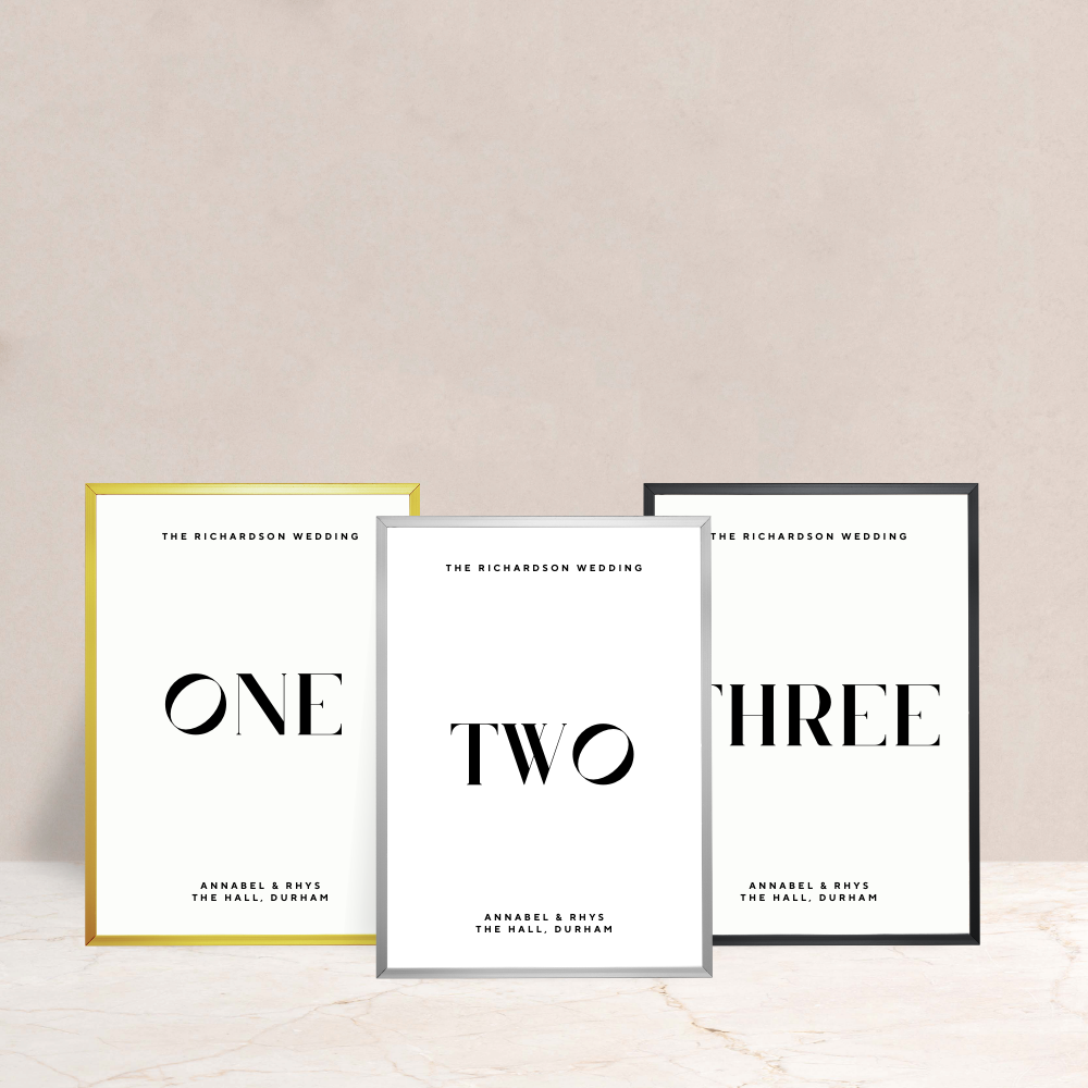 Annabel Wedding Table Numbers - The Ivy Collection | Luxury Wedding Stationery