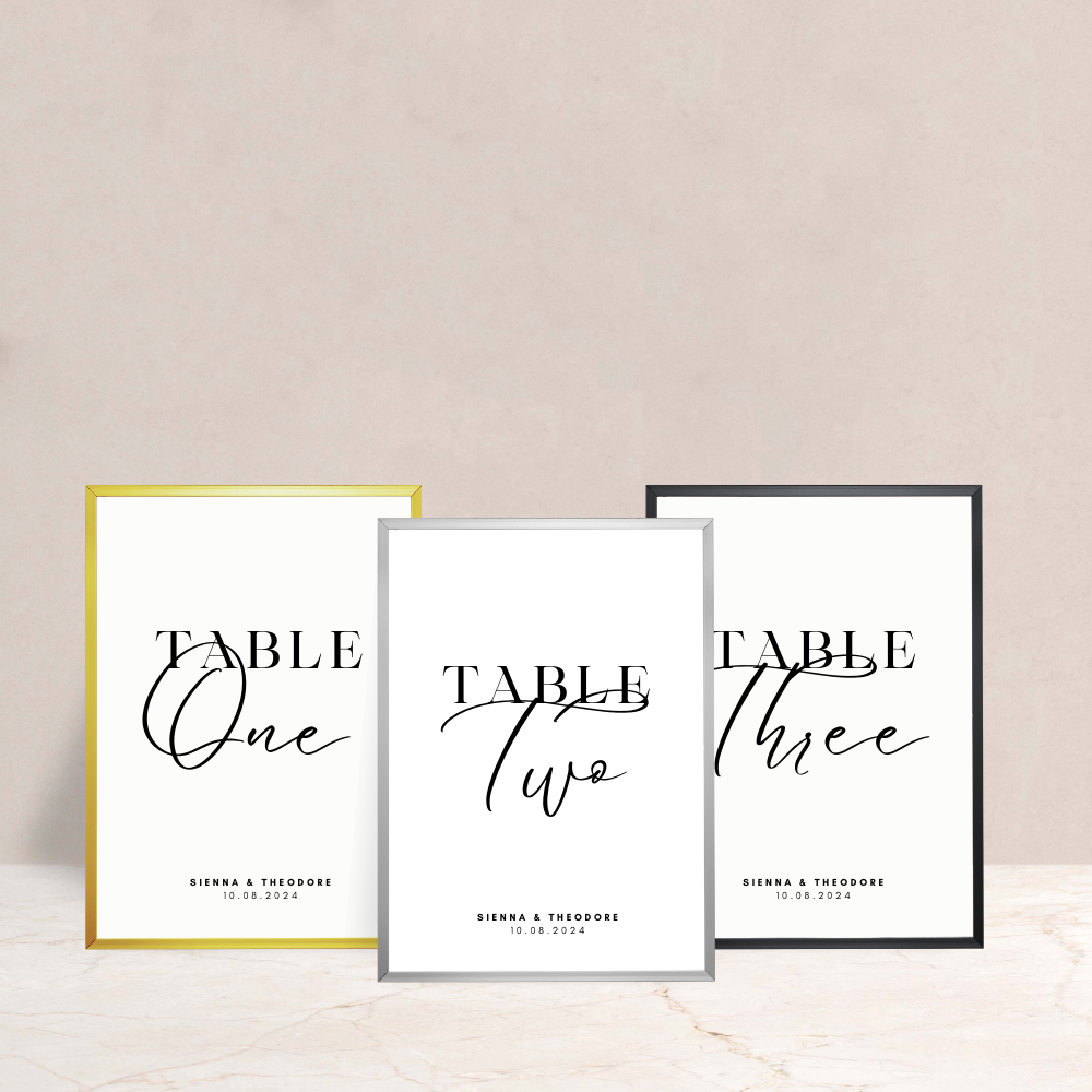 Sienna Wedding Table Numbers