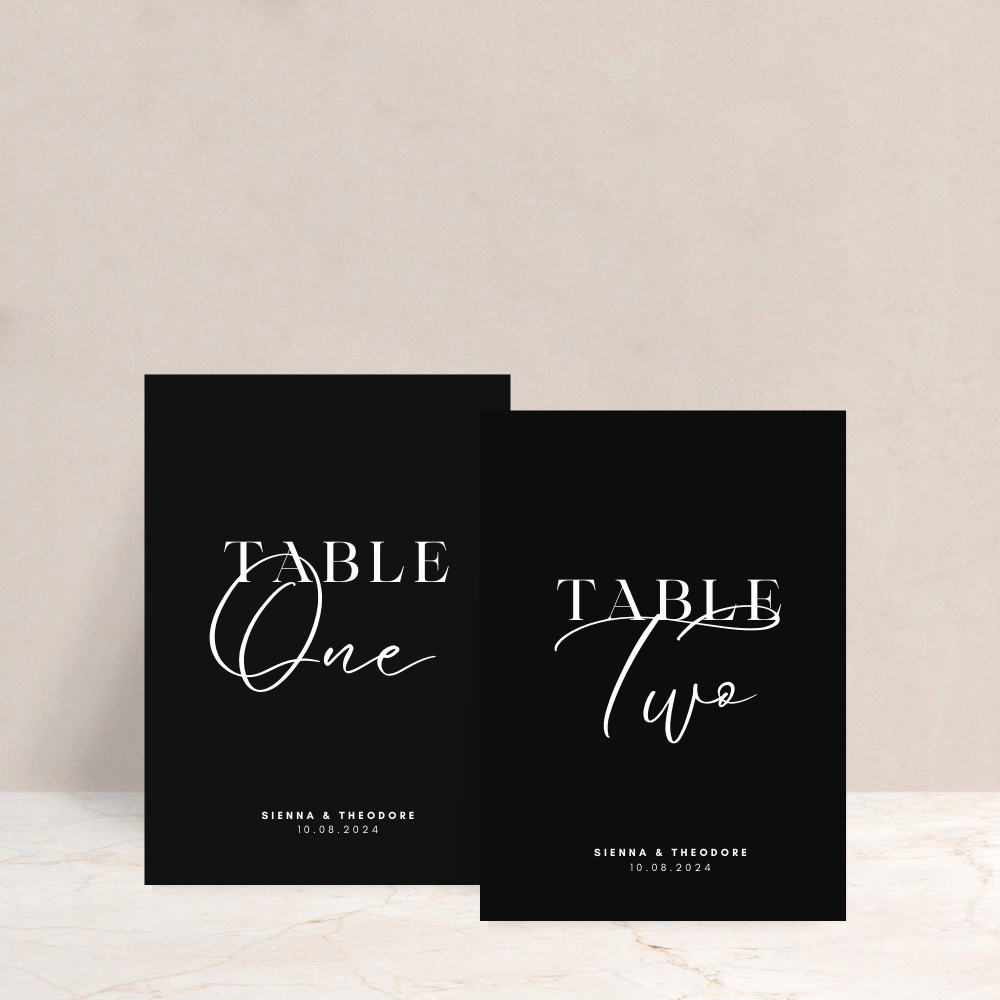 Sienna Wedding Table Numbers