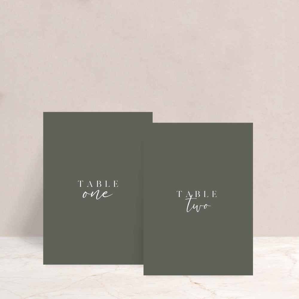 Grace Wedding Table Numbers