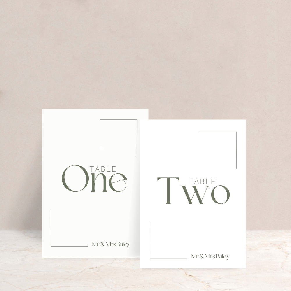 Isobel Wedding Table Numbers