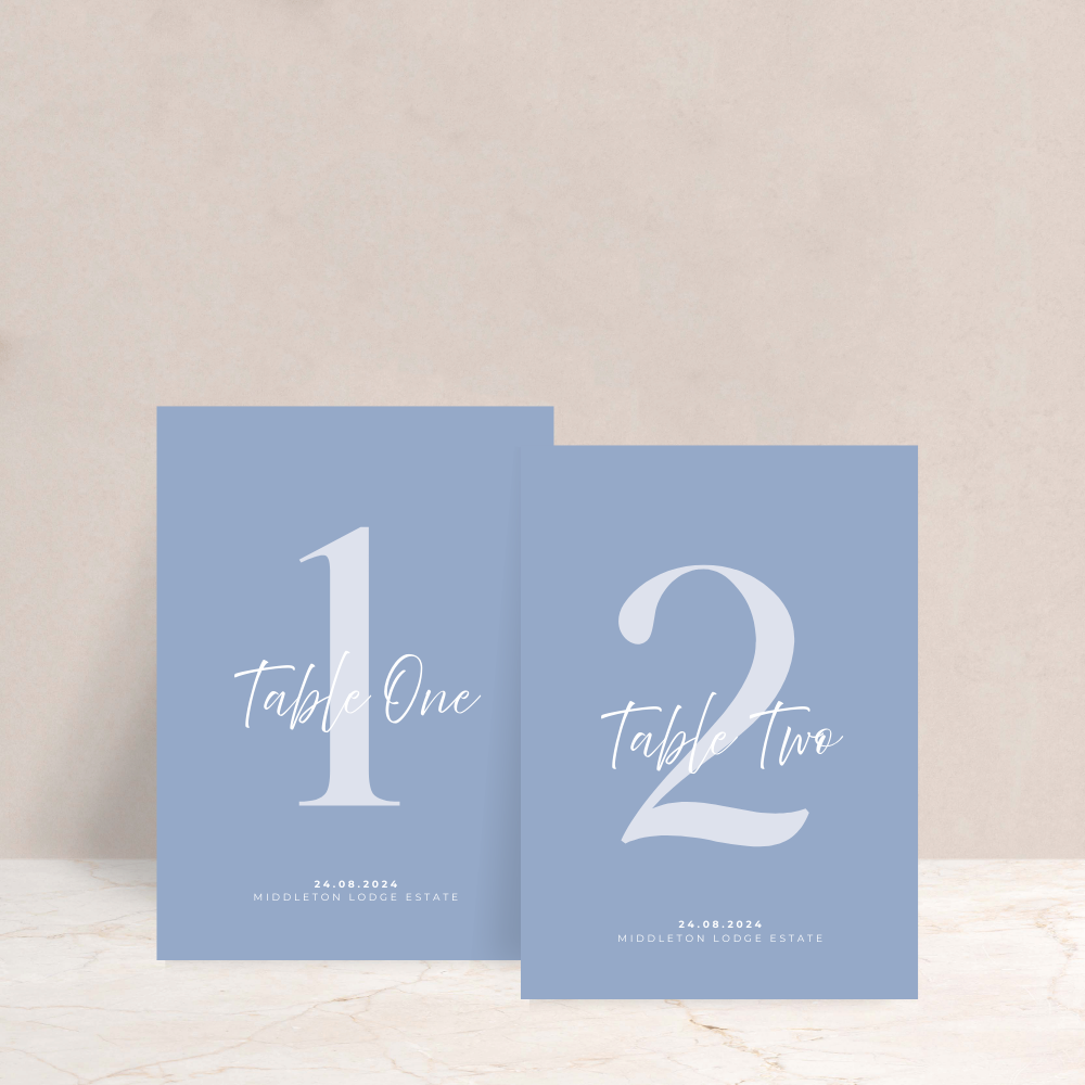 Rhi Wedding Table Numbers - The Ivy Collection | Luxury Wedding Stationery