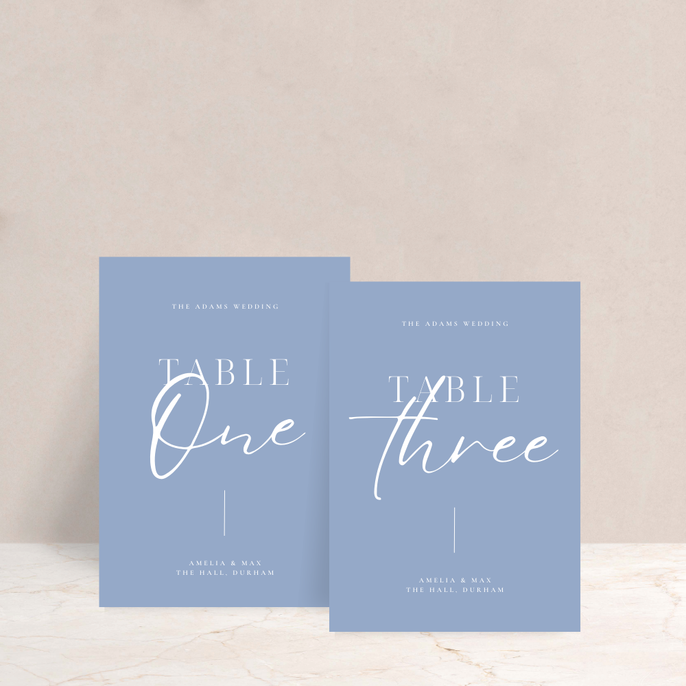 Amelia Wedding Table Numbers - The Ivy Collection | Luxury Wedding Stationery