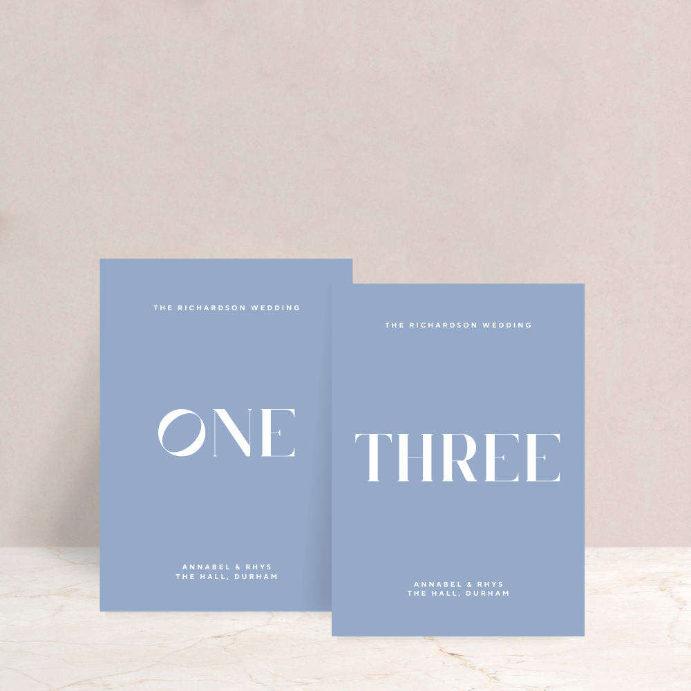 Annabel Wedding Table Numbers - The Ivy Collection | Luxury Wedding Stationery