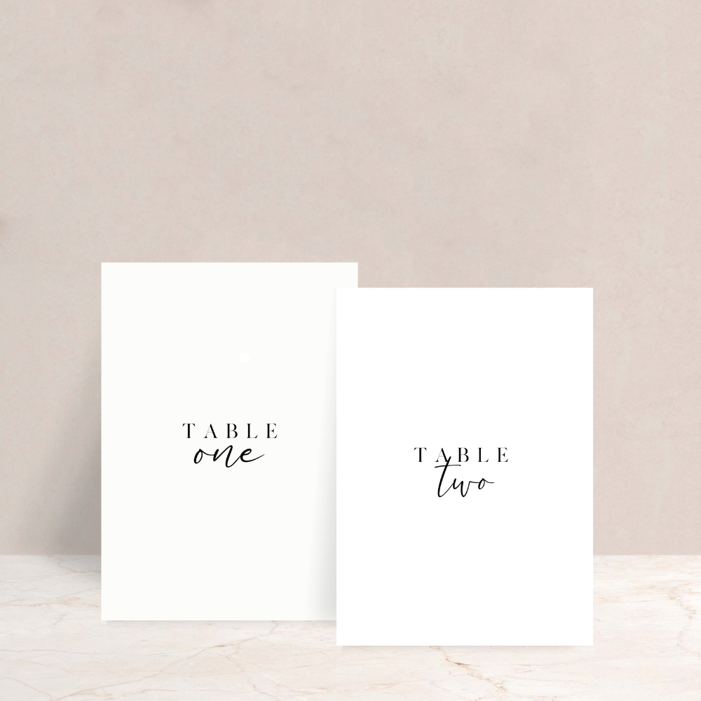 Grace Wedding Table Numbers