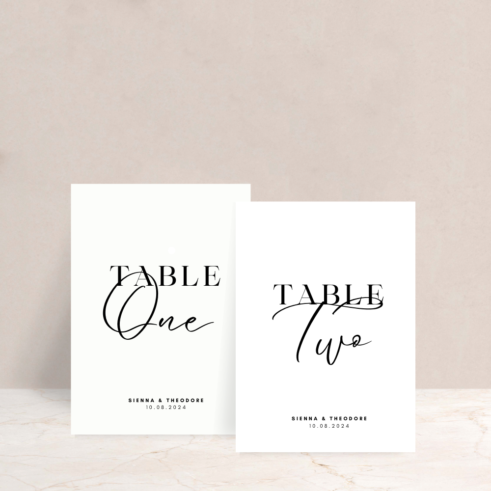 Sienna Wedding Table Numbers