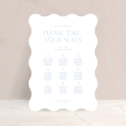 Elle Wedding Table Plan Sign - The Ivy Collection | Luxury Wedding Stationery