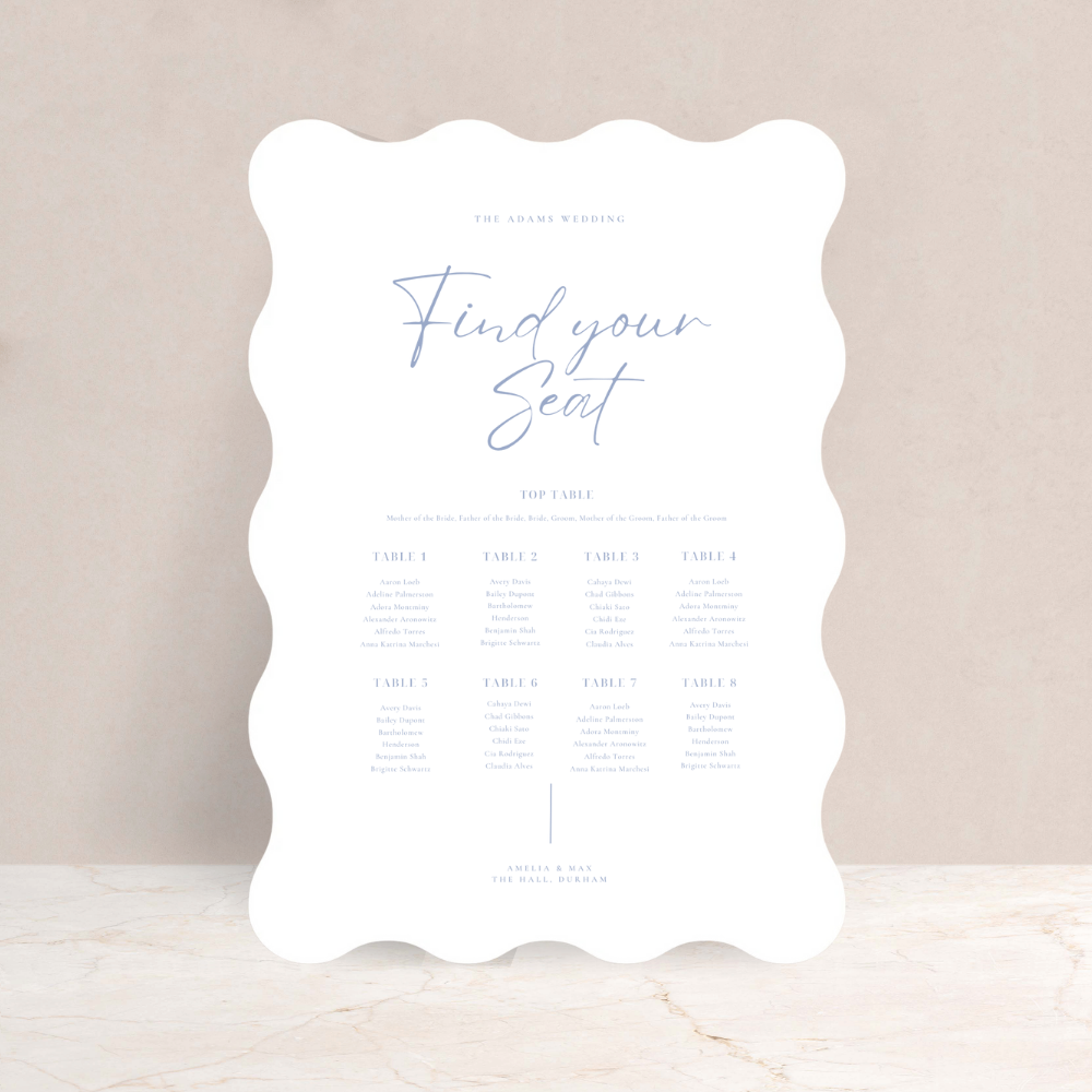 Amelia Wedding Table Plan Sign - The Ivy Collection | Luxury Wedding Stationery