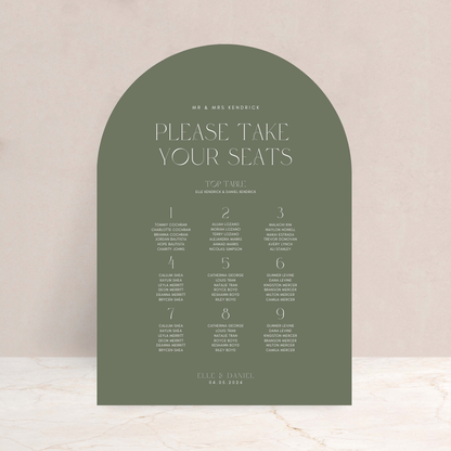 Elle Wedding Table Plan Sign - The Ivy Collection | Luxury Wedding Stationery