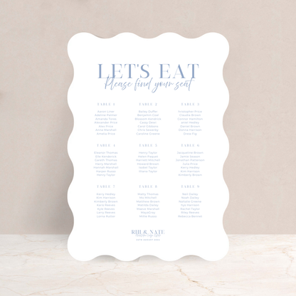 Rhi Wedding Table Plan Sign - The Ivy Collection | Luxury Wedding Stationery