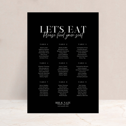 Rhi Wedding Table Plan Sign - The Ivy Collection | Luxury Wedding Stationery