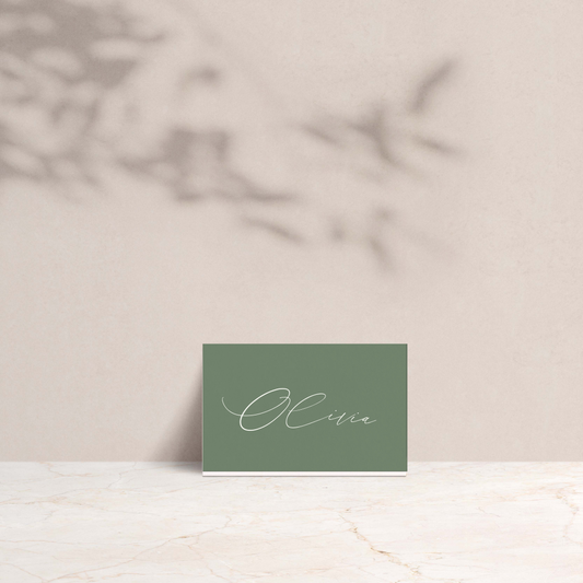 Olivia Wedding Tent Fold Place Cards