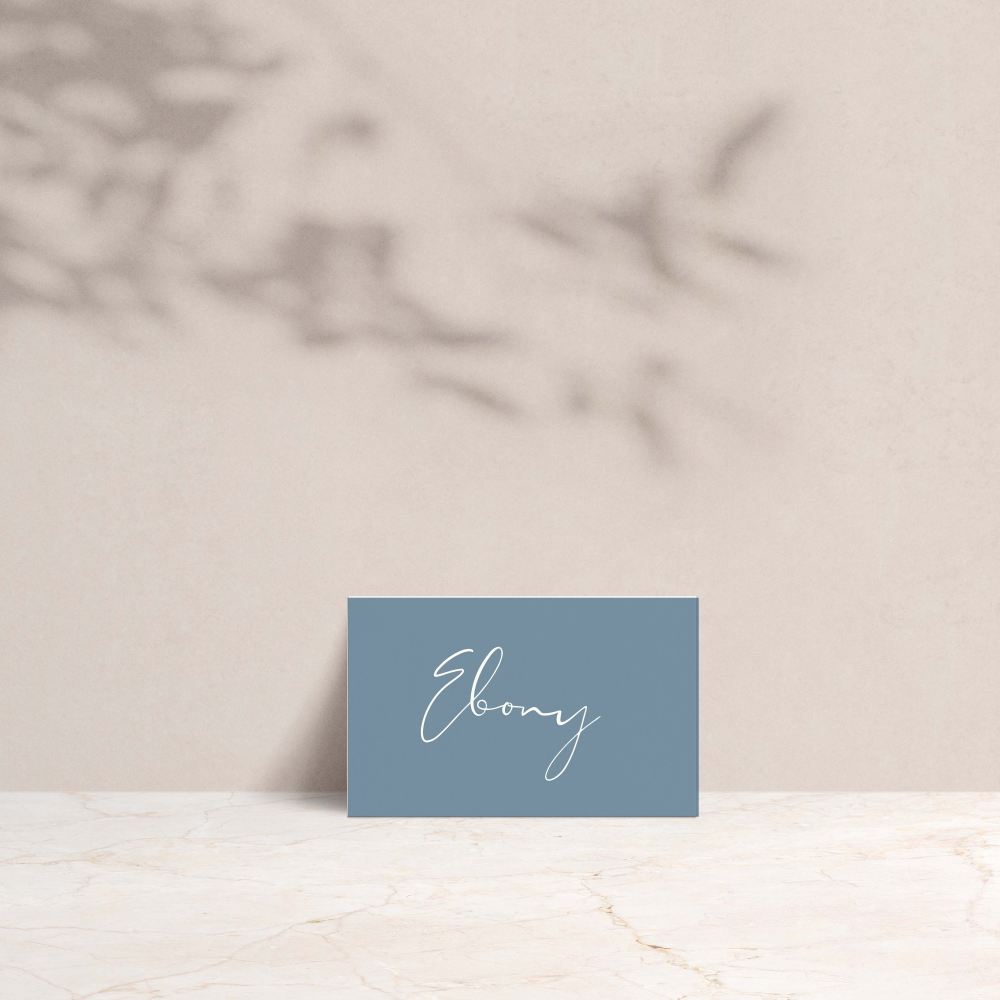 Ebony Wedding Tent Fold Place Cards
