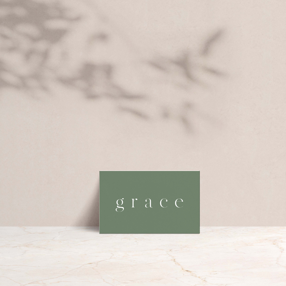 Grace Wedding Tent Fold Place Cards