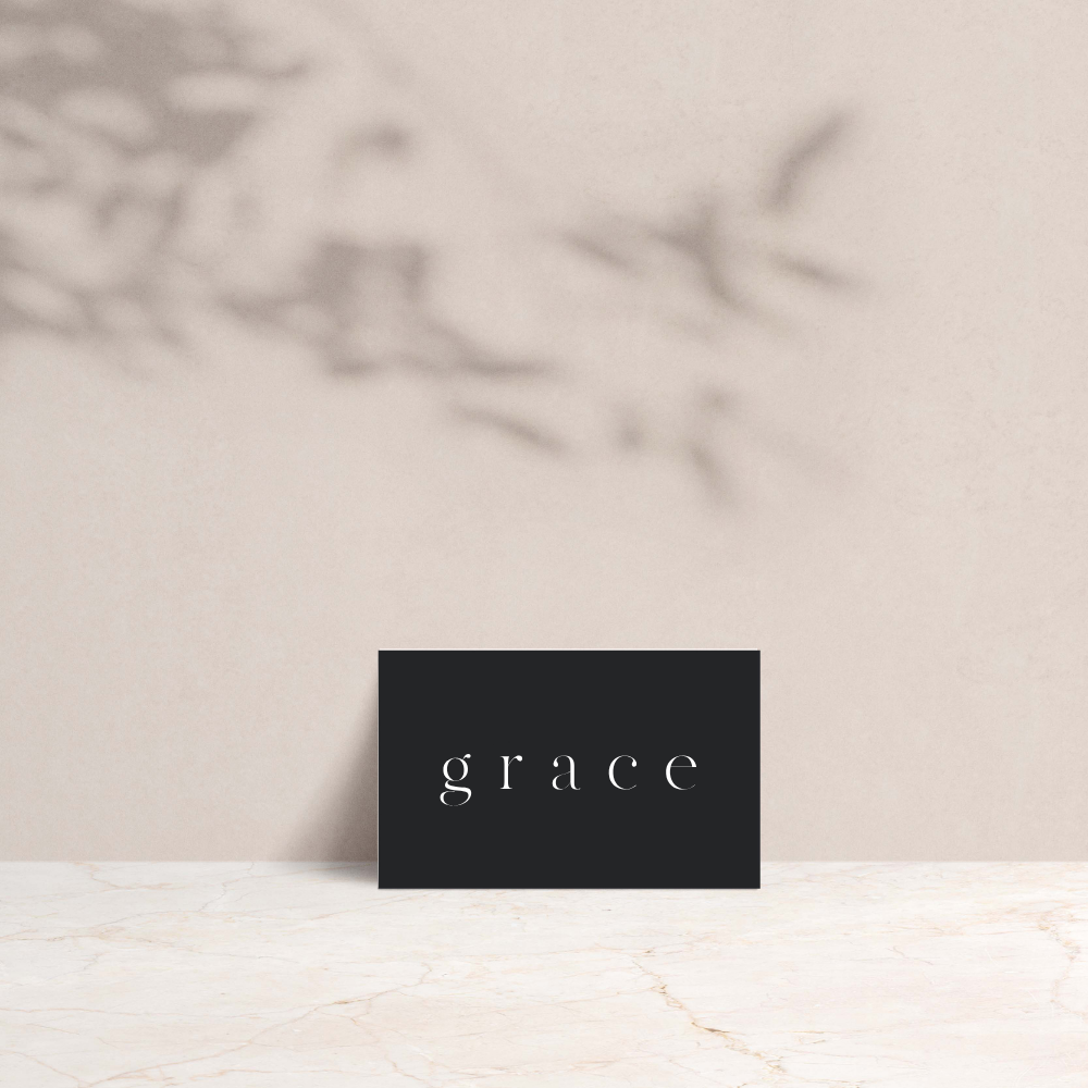 Grace Wedding Tent Fold Place Cards