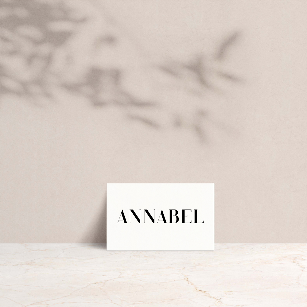 Annabel Wedding Tent Fold Place Cards - The Ivy Collection | Luxury Wedding Stationery