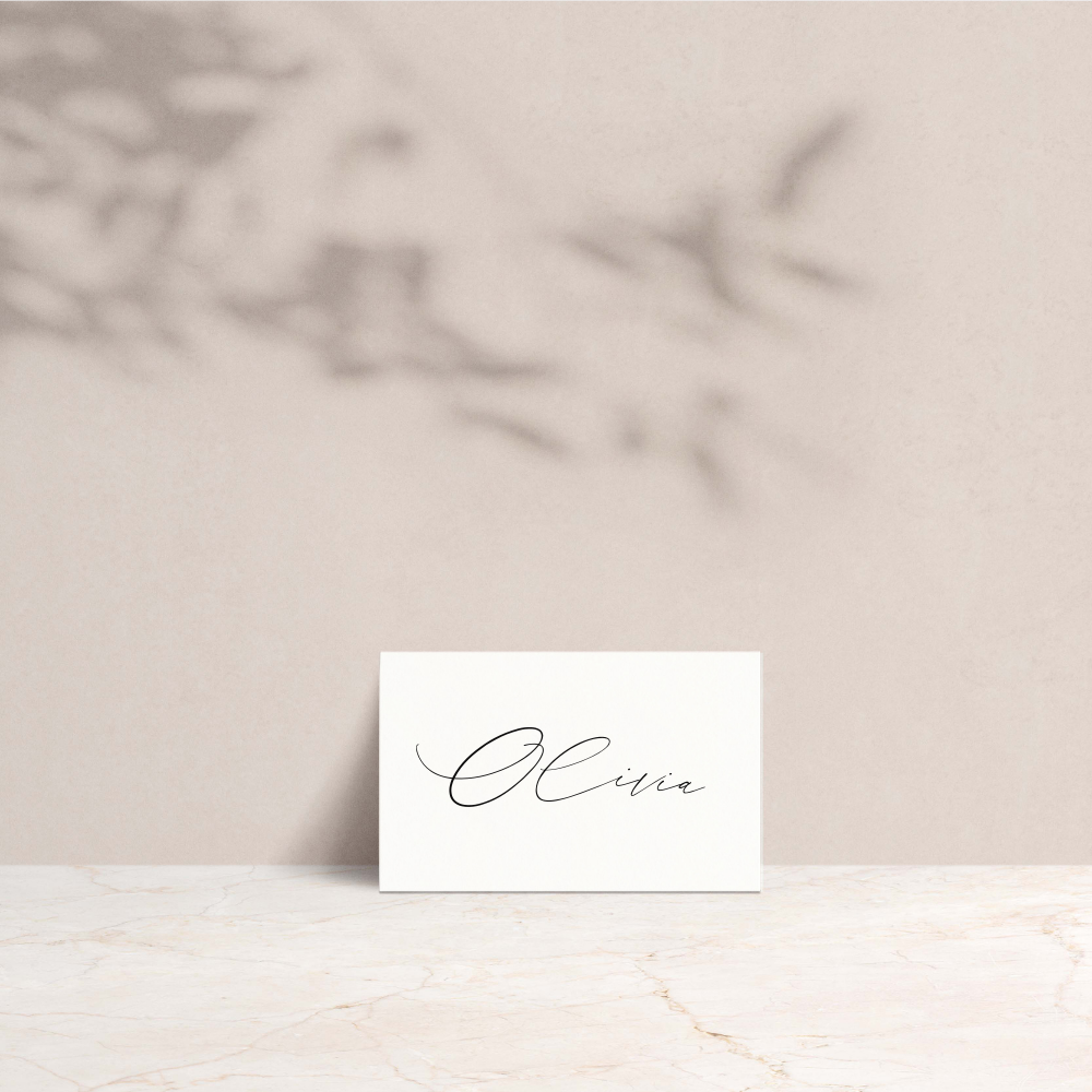 Olivia Wedding Tent Fold Place Cards