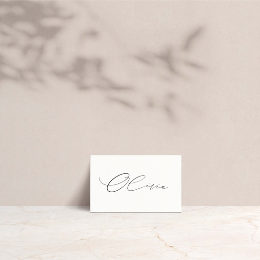 Olivia Wedding Tent Fold Place Cards
