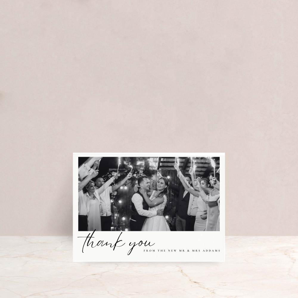 Amelia Wedding Thank You Postcard - The Ivy Collection | Luxury Wedding Stationery