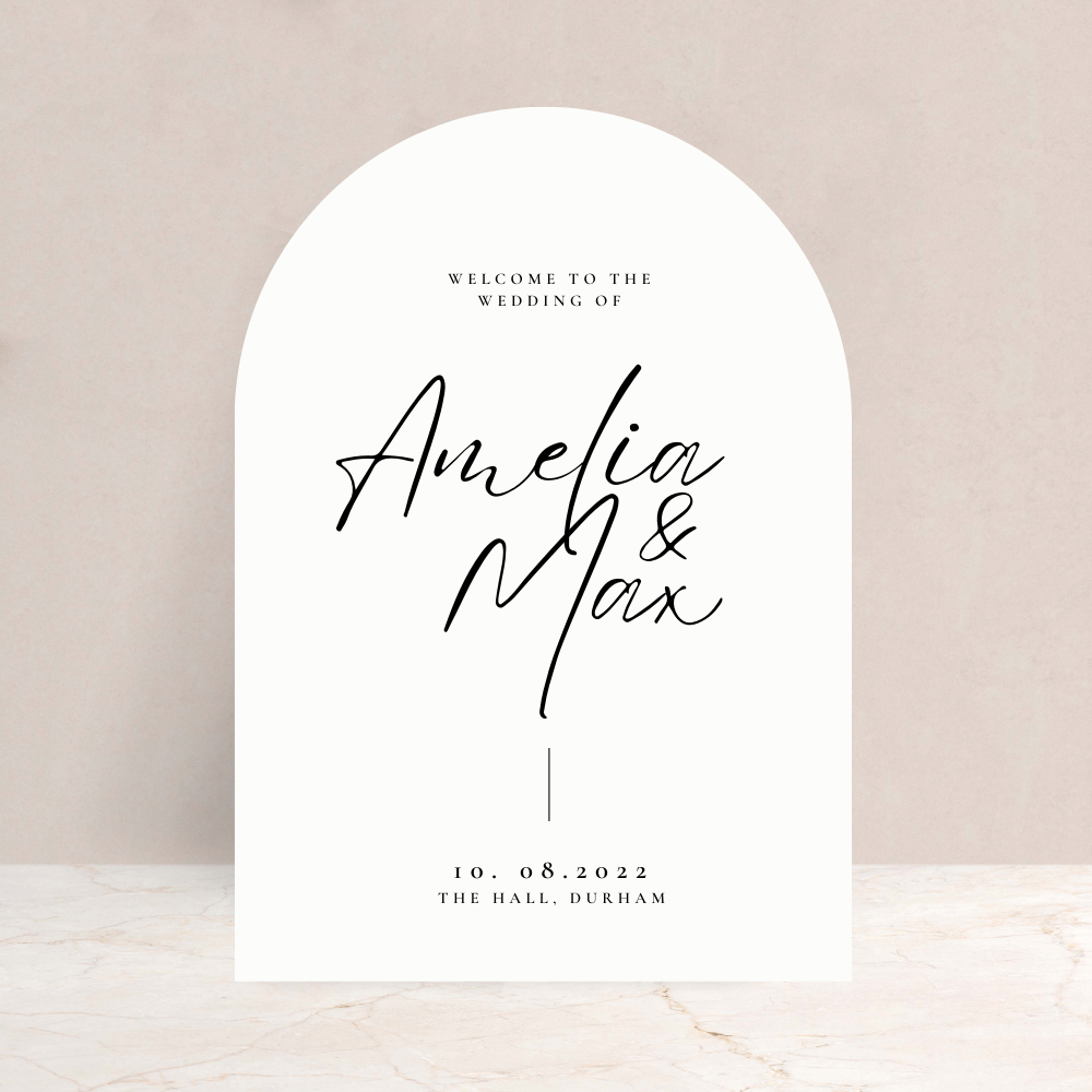 Amelia Wedding Sign - The Ivy Collection | Luxury Wedding Stationery