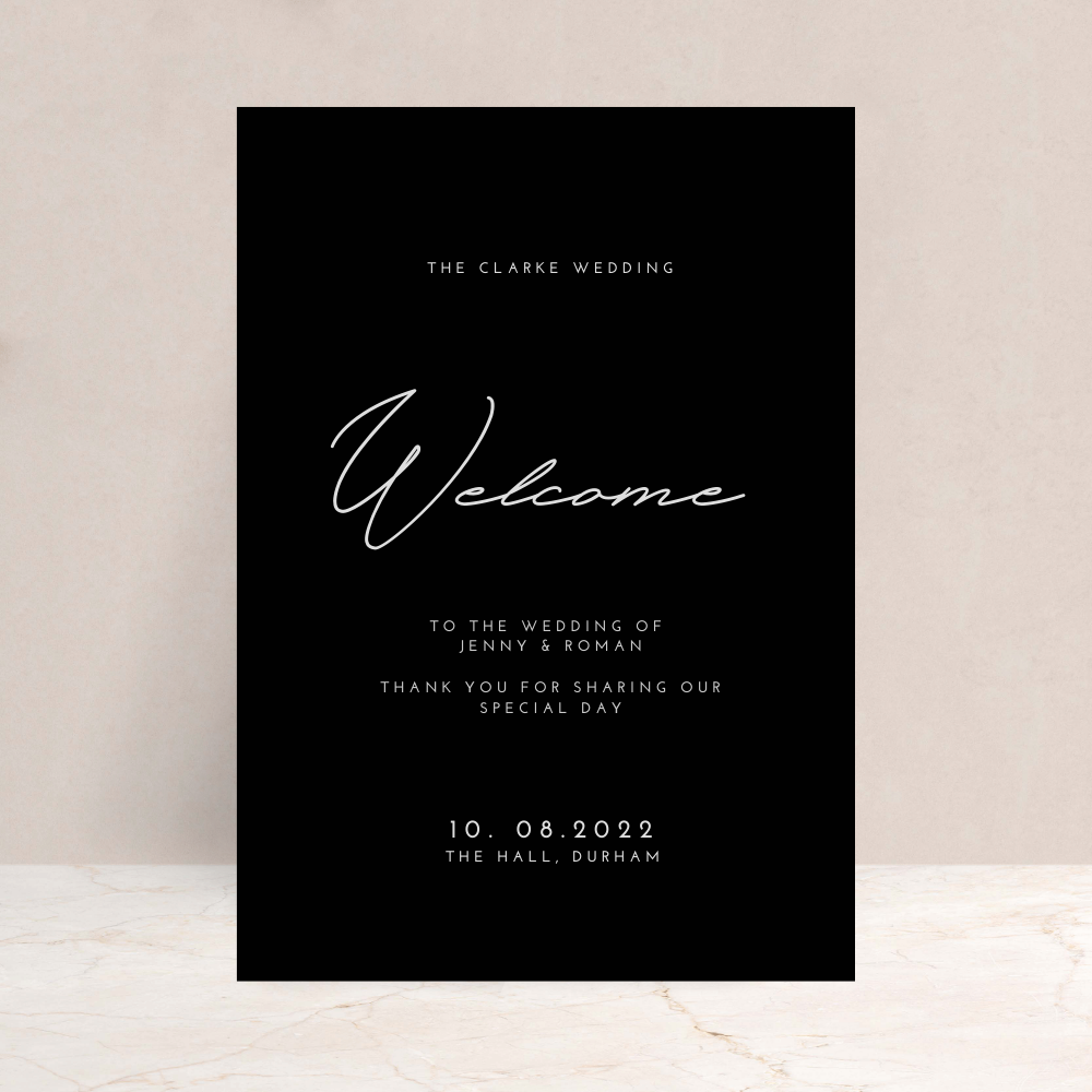 Jenny Wedding Welcome Sign