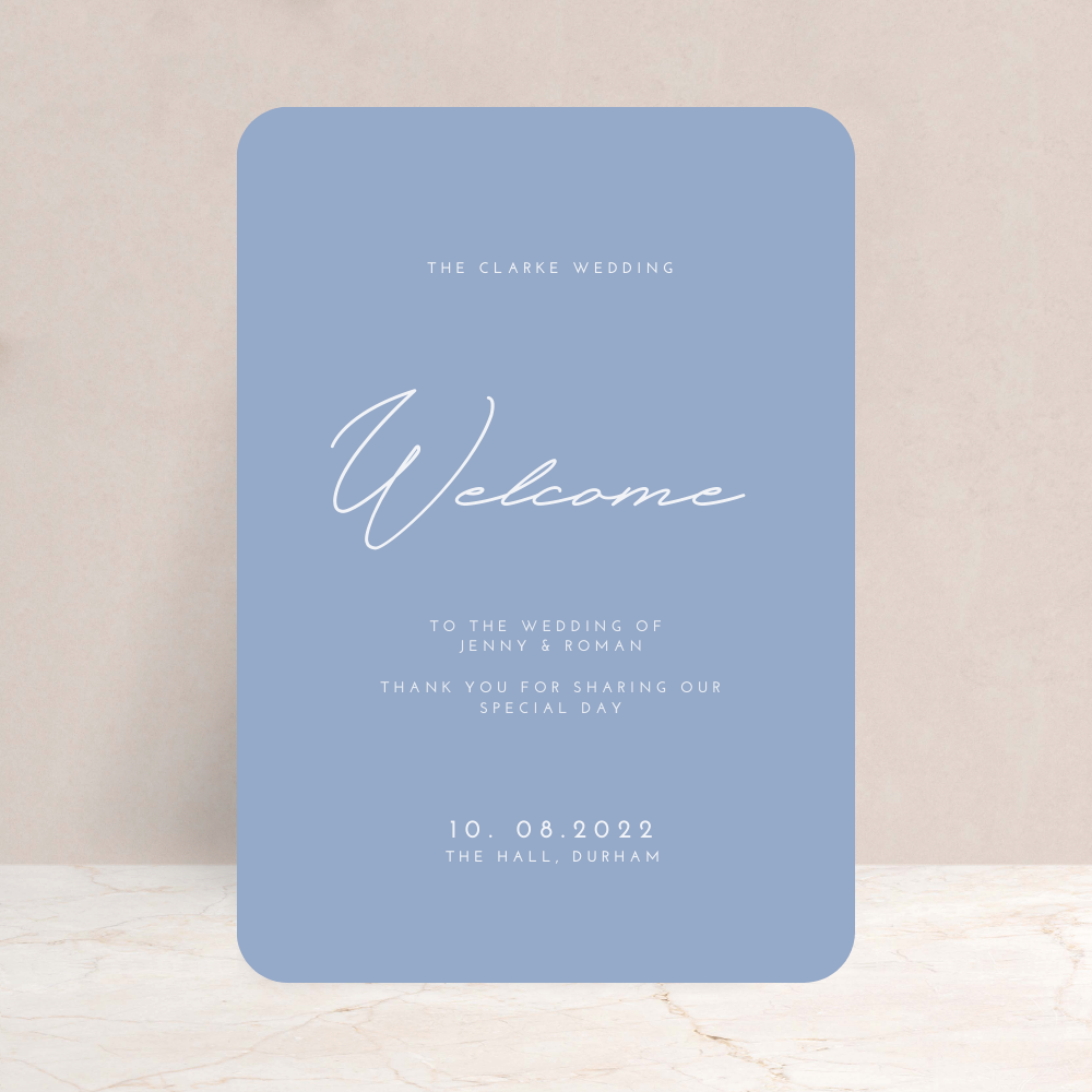 Jenny Wedding Welcome Sign