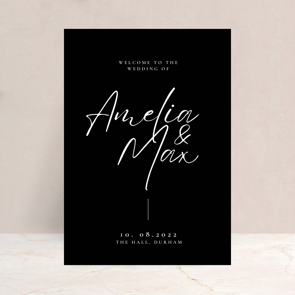 Amelia Wedding Sign - The Ivy Collection | Luxury Wedding Stationery
