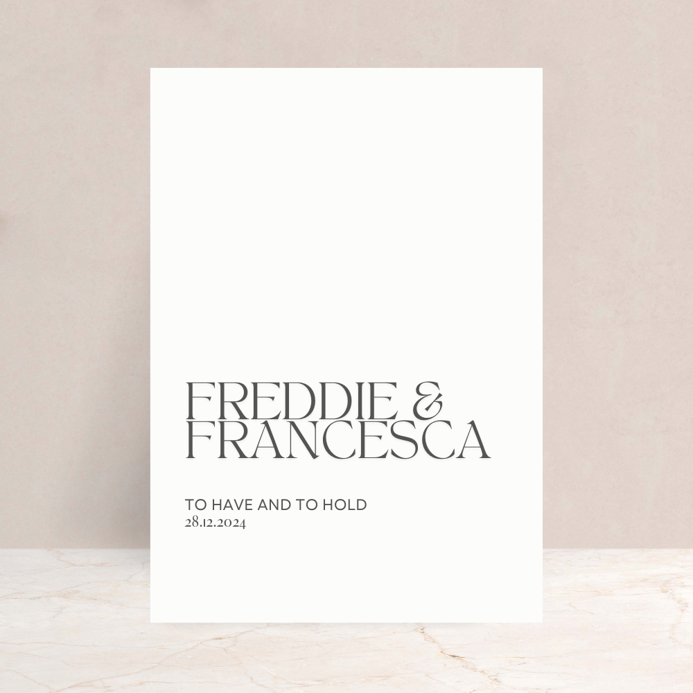 Francesca Wedding Welcome Sign
